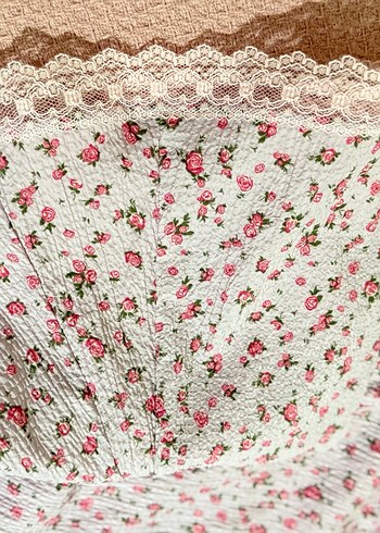 Çiçek Desenli Pembe Pinterest elbise - Görsel 6