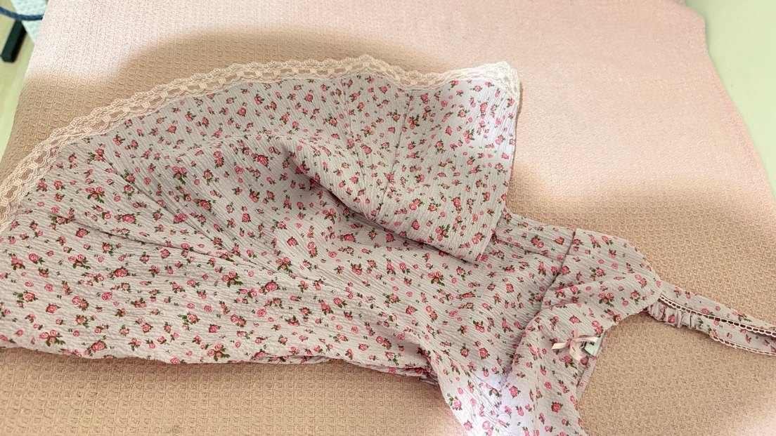 Çiçek Desenli Pembe Pinterest elbise - Görsel 3