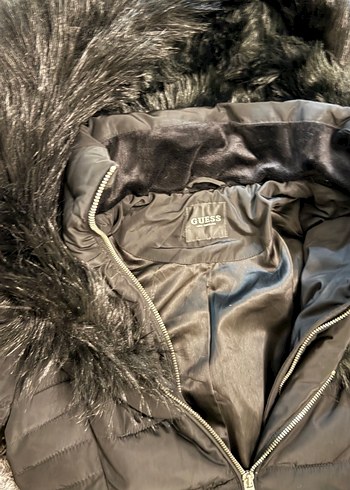 Kürk Detaylı Siyah Kadın Kışlık Mont - Görsel 2