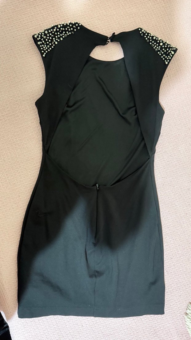 Siyah Mini elbise - Görsel 3
