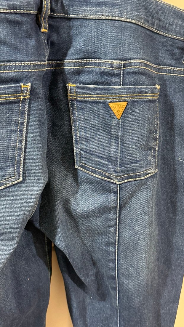 Kadın Mavi Denim Midi Tulum - Görsel 4