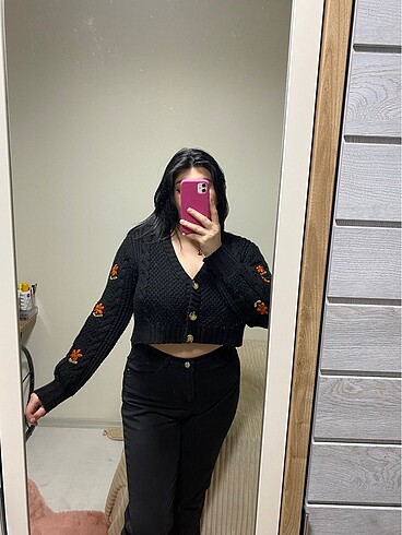 Crop triko hırka