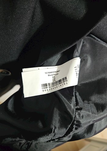 44 Beden siyah Renk Kadın Siyah Düğmeli Midi Blazer Ceket