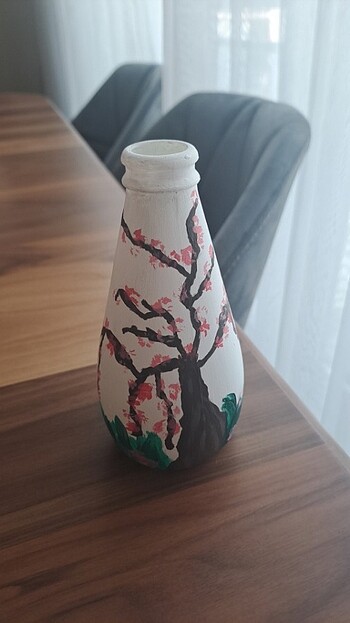 El yapımı Sakura Ağaçlı cam biblo/vazo