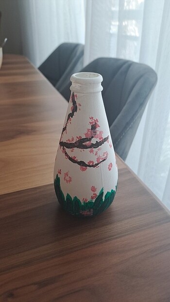 Beden El yapımı Sakura Ağaçlı cam biblo/vazo