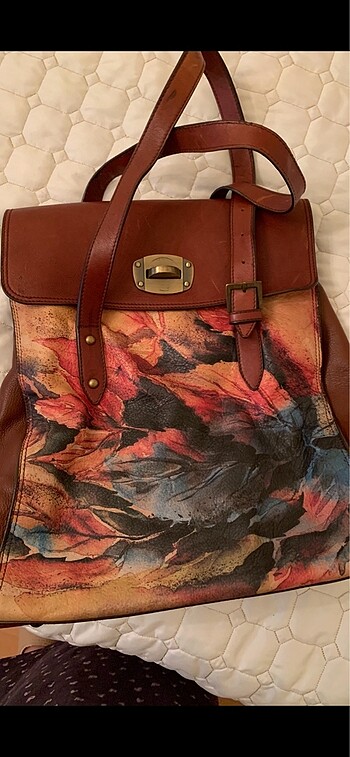 Beden çeşitli Renk Deri Batik Çanta