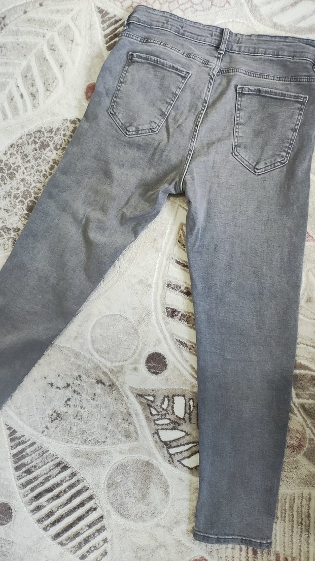 Gri Erkek Denim Pantolon Regular Fit - Görsel 2