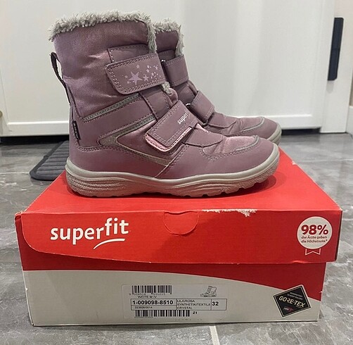 Superfit lila renk, içi tüylü, goretex yepyeni bot