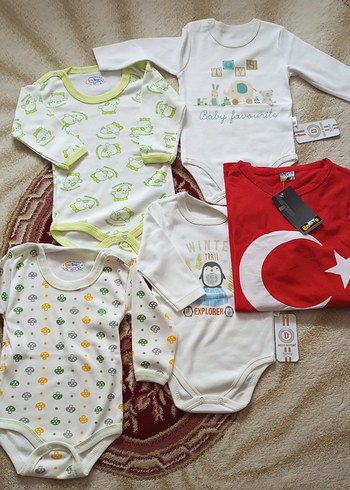 Bebek Erkek Uzun Kollu Pamuklu Body