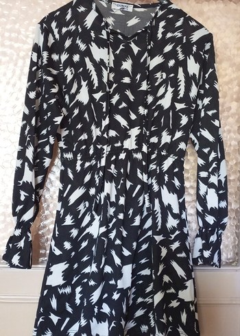 Zebra Desenli Uzun Kollu Hamile Tunik