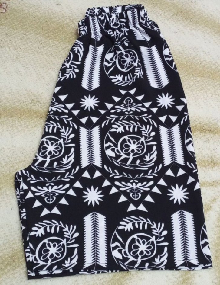 Bohem Siyah Desenli Hamile Şortu - Görsel 2