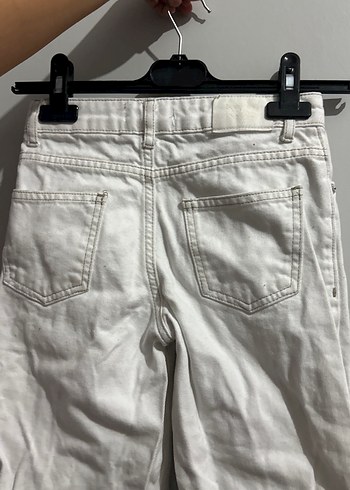 Koton Kids Düğmeli Beyaz Regular Fit Kot Pantolon