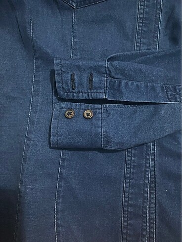 m Beden denim gomlek