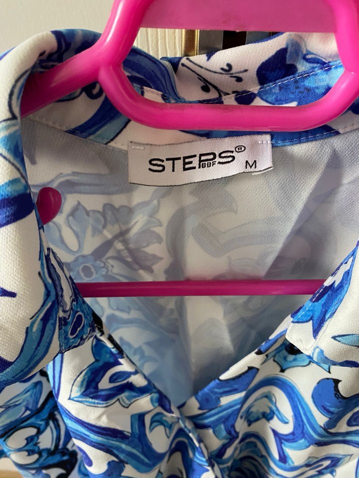 Mavi Bağcıklı Midi elbise - Görsel 3