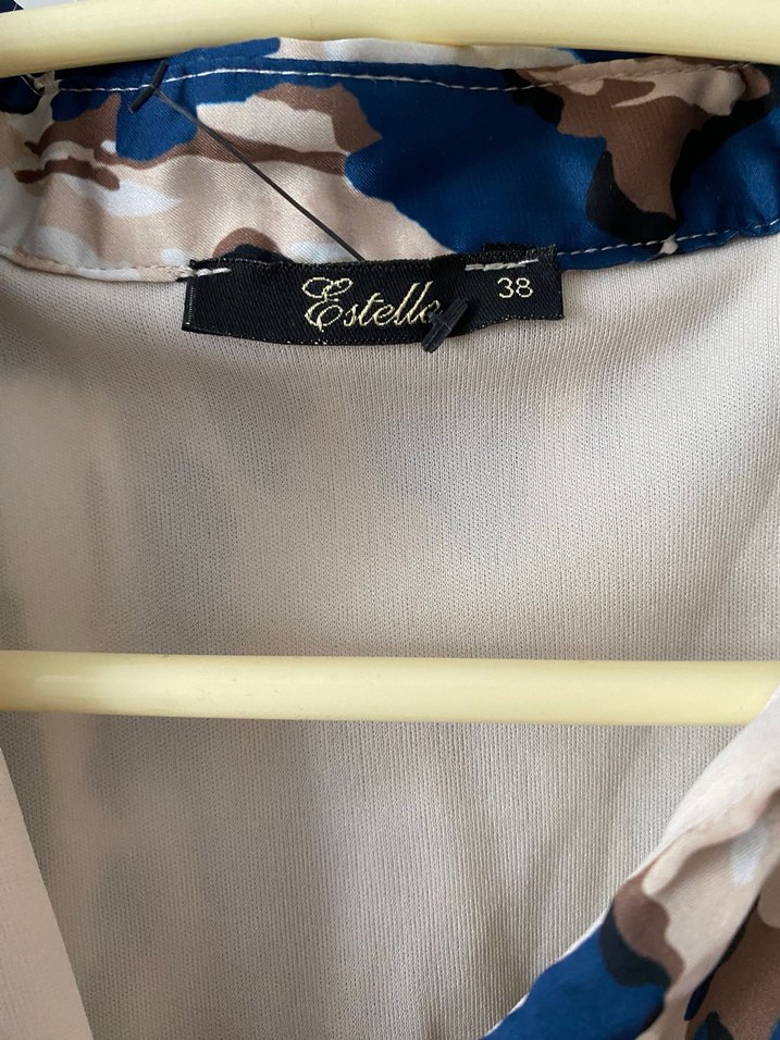 Lacivert Leopar Desenli Midi Elbise - Görsel 3