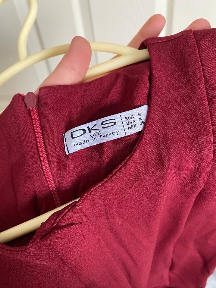 Bordo Kemerli Uzun Kadın Abiye Elbise - Görsel 2