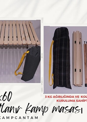 60*60 Katlanır Kamp Masası 
