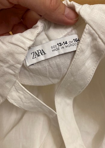 Beyaz Midi çocuk keten - Görsel 2