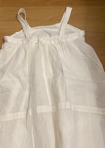 Beyaz Midi çocuk keten - Görsel 3