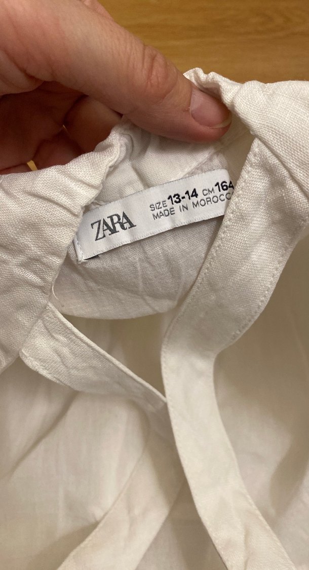 Beyaz Midi çocuk keten - Görsel 2