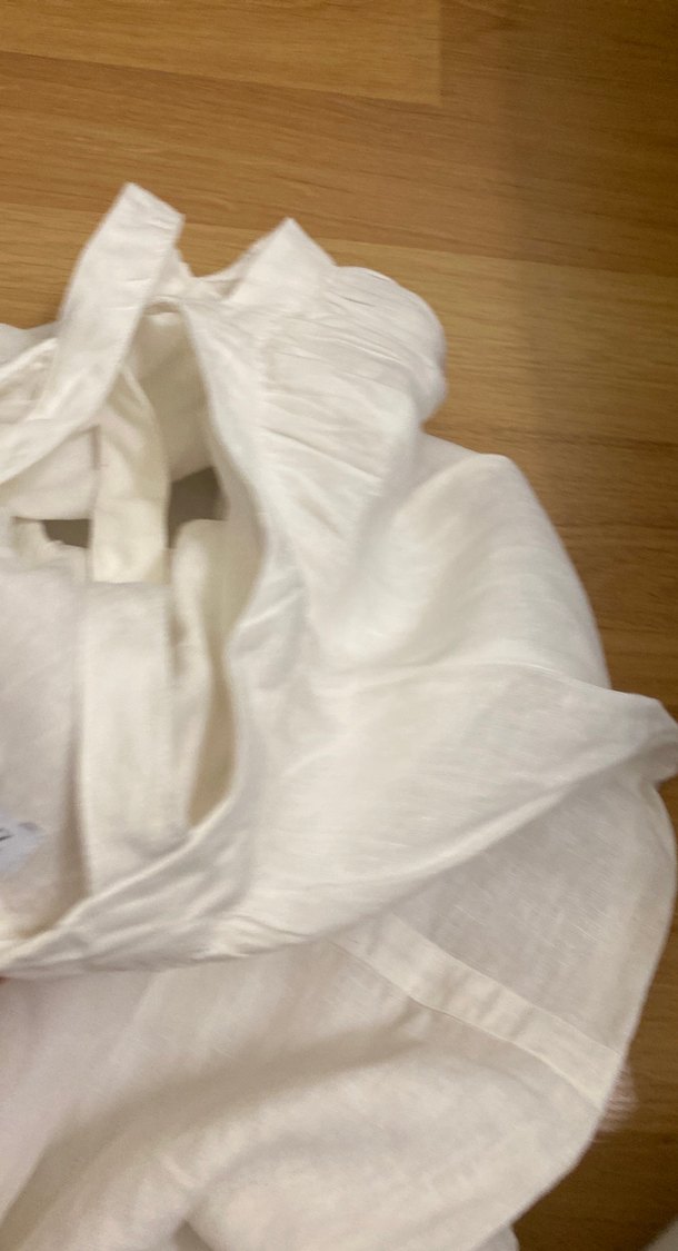 Beyaz Midi çocuk keten - Görsel 4