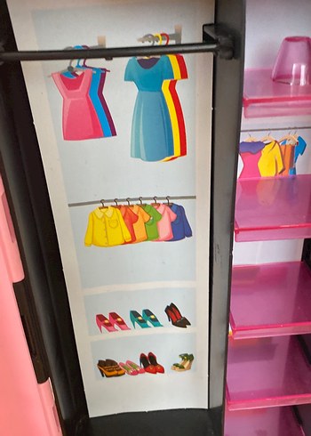 Pembe Çocuk Gardırop Oyuncak - Görsel 13