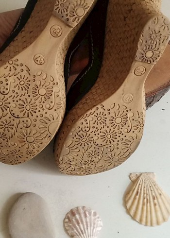 Siyah Dolgu Topuklu Kadın Hakiki Deri Ayakkabı - Görsel 6