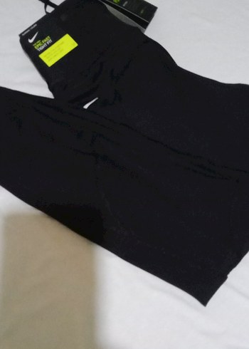 Siyah Nike Marka DRI-FIT Orjinal Sıfır Esnek Kadın Spor Tayt - Görsel 2