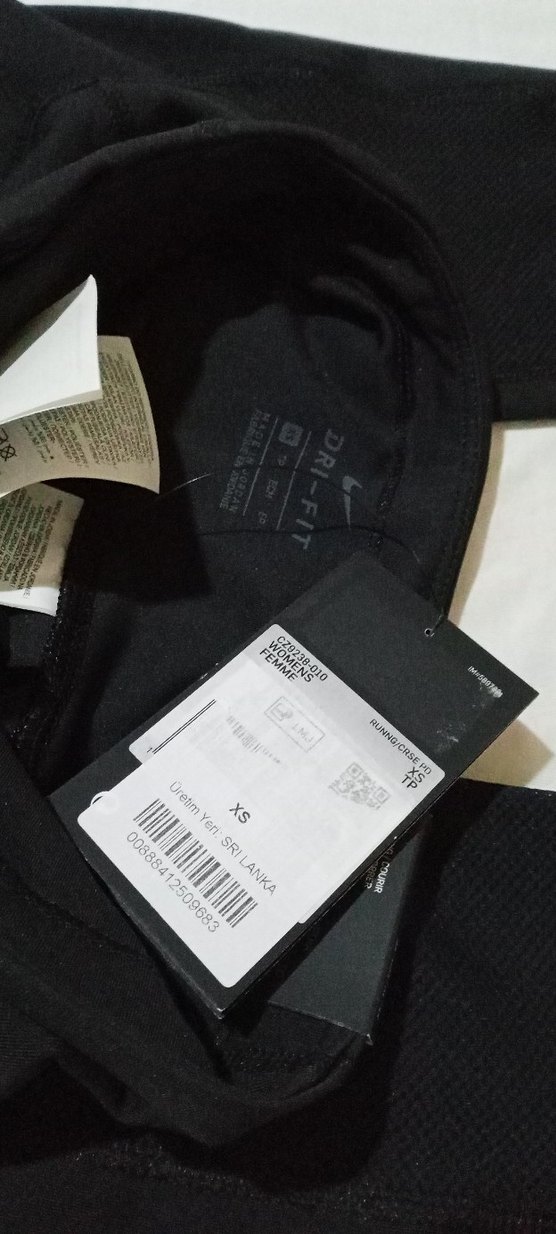 Siyah Nike Marka DRI-FIT Orjinal Sıfır Esnek Kadın Spor Tayt - Görsel 5