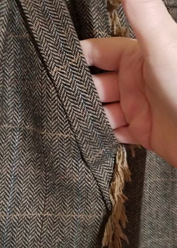 Orjinal MNG Marka Kahverengi Yün Midi Kadın Etek - Görsel 3