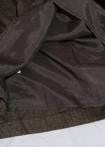 Orjinal MNG Marka Kahverengi Yün Midi Kadın Etek - Görsel 8