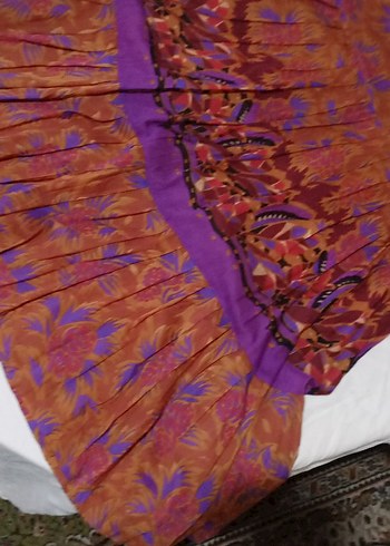 Orjinal MNG Marka Renkli Pilili Bohem Uzun Kadın Etek - Görsel 7