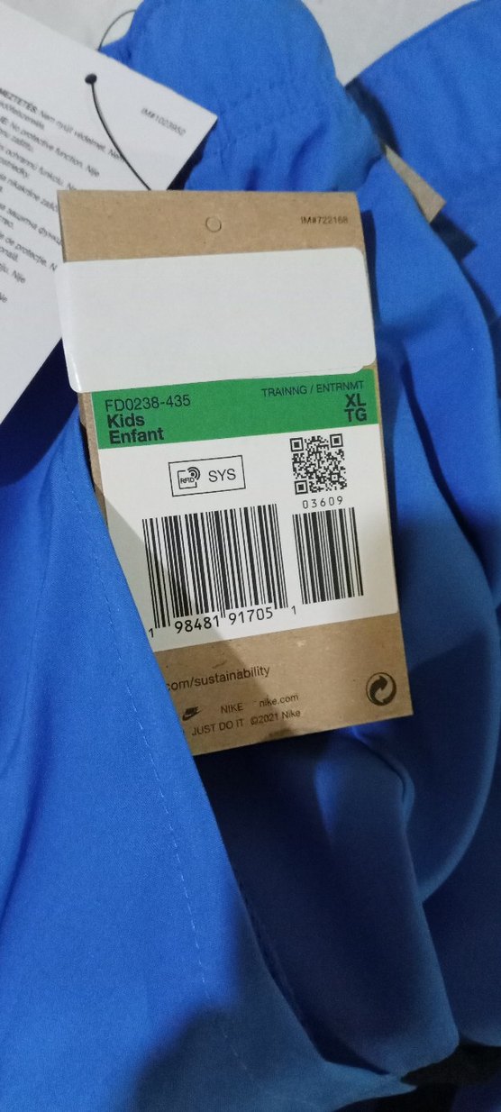 Orjinal Nike Marka DRI-FIT Enfant Şort  Etiketli Mavi Kids XL - Görsel 4