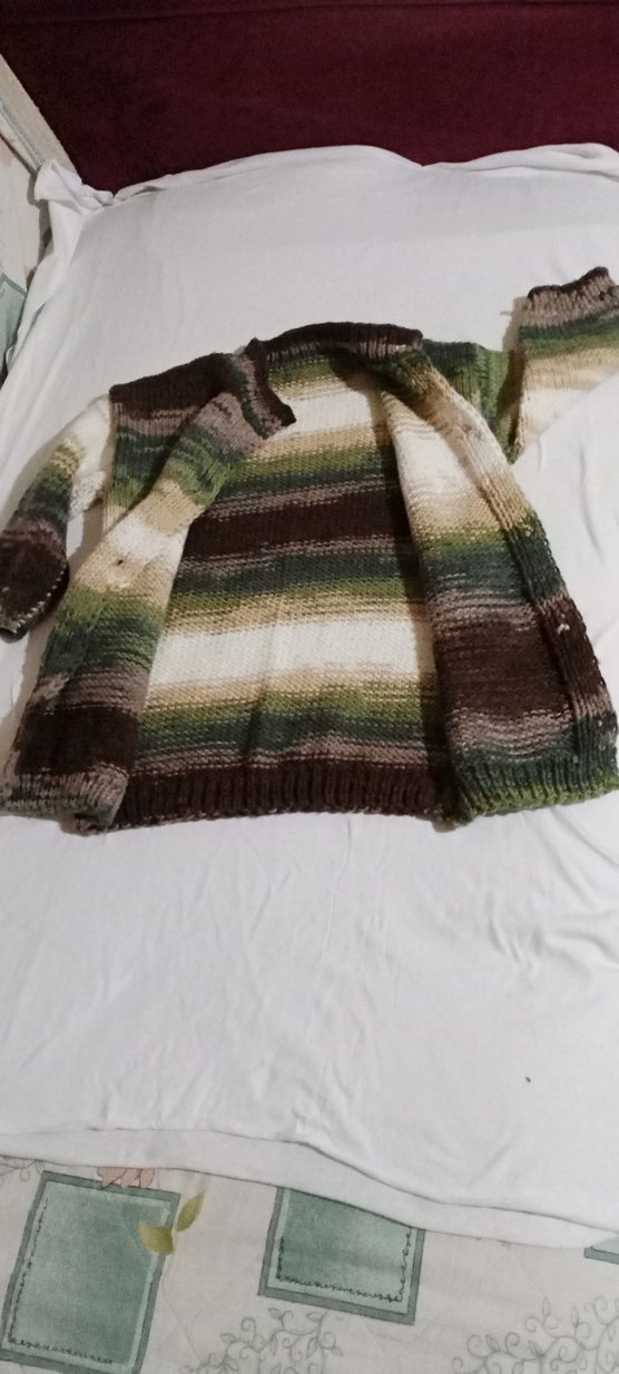 Erkek Çocuk Uzun Kollu El Örgüsü Hırka - Görsel 3