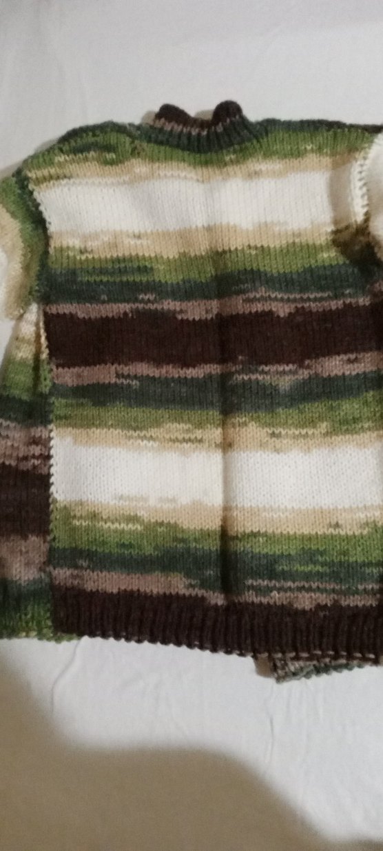 Erkek Çocuk Uzun Kollu El Örgüsü Hırka - Görsel 2