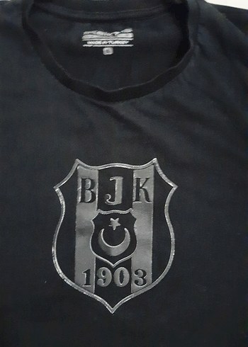 Erkek Siyah Deri Baskılı Tişört - Görsel 2