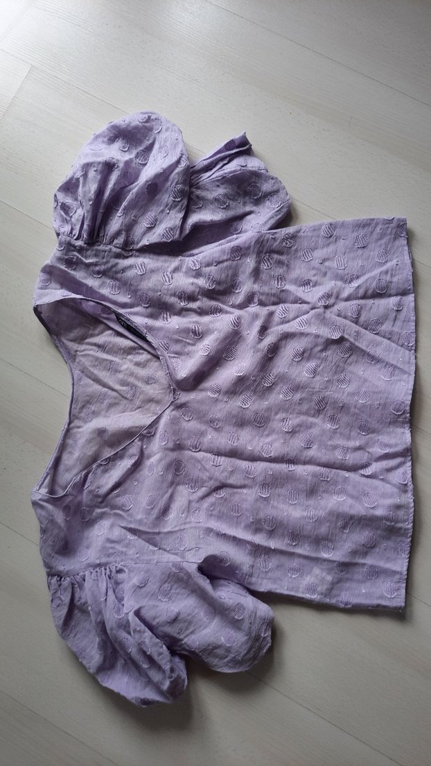 Lila Keten V Yaka Salaş Bluz - Görsel 3