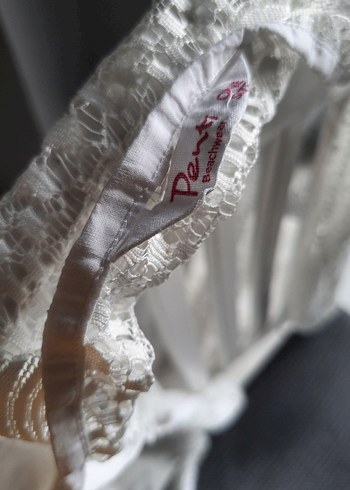 Bohem İşlemeli Beyaz Tül Plaj yelek - Görsel 2