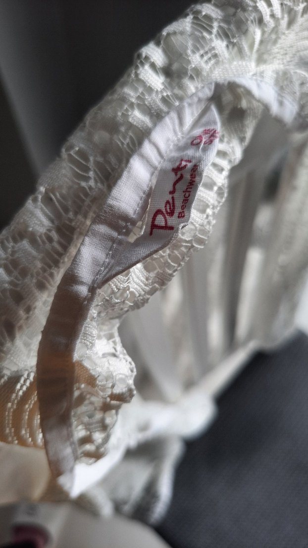 Bohem İşlemeli Beyaz Tül Plaj yelek - Görsel 2