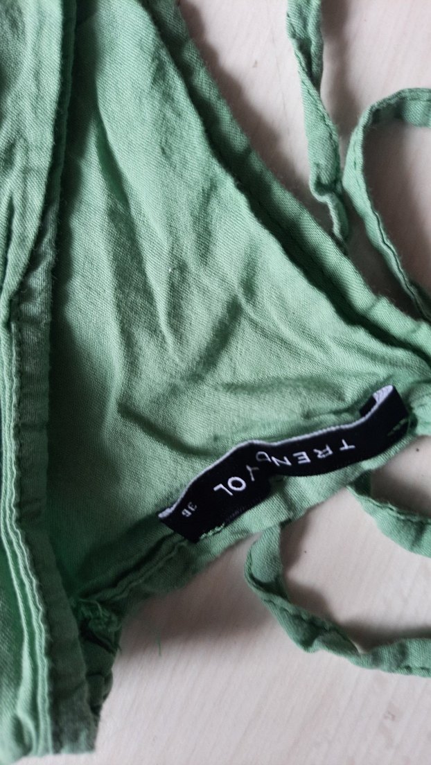 Yeşil Kolsuz Bohem Midi Elbise - Görsel 2