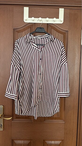 Stradivarius oversize gömlek çizgili
