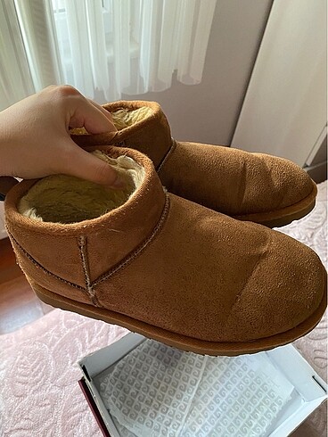 39 Beden kahverengi Renk Pierre Cardin Mini Kürklü Taba Bot