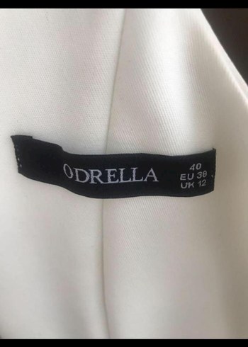 Odrella Odrella V Yaka Beyaz Midi Elbise