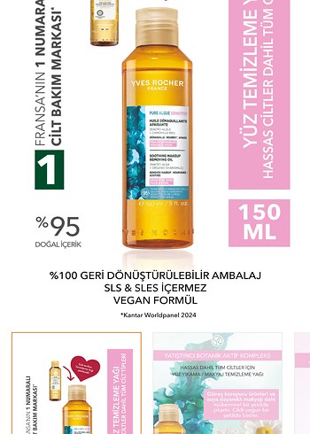 Yves rocher Yüz Temizleme Yağı - Görsel 3