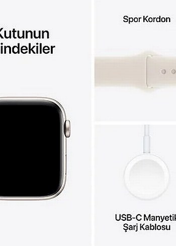 Apple Watch se gps 40 mm starlight sport band - Görsel 9