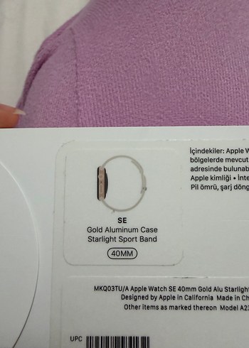 Apple Watch se gps 40 mm starlight sport band - Görsel 8