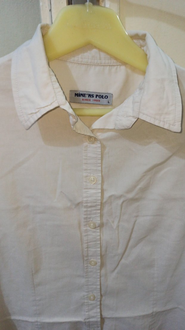 Beyaz Keten Uzun Kollu Gömlek - Görsel 2