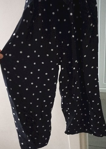 Kadın Lacivert Puantiyeli Tulum S M beden - Görsel 2