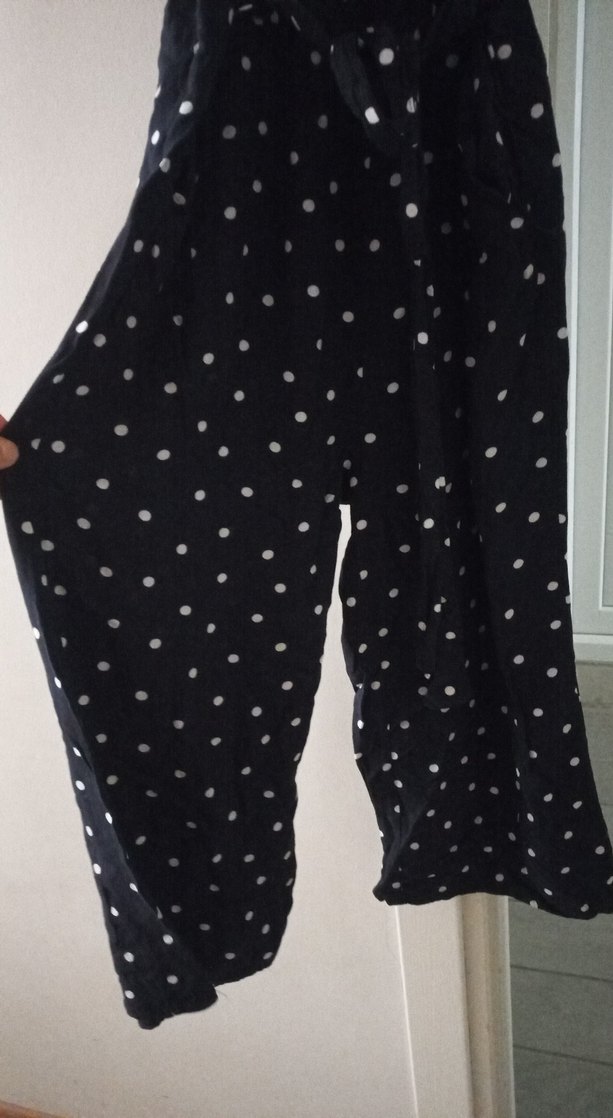 Kadın Lacivert Puantiyeli Tulum S M beden - Görsel 2