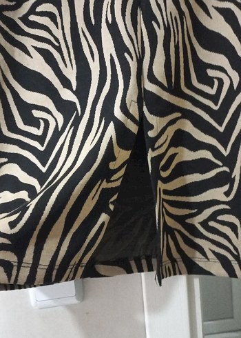 Zebra Desenli Uzun midi boy etek - Görsel 2